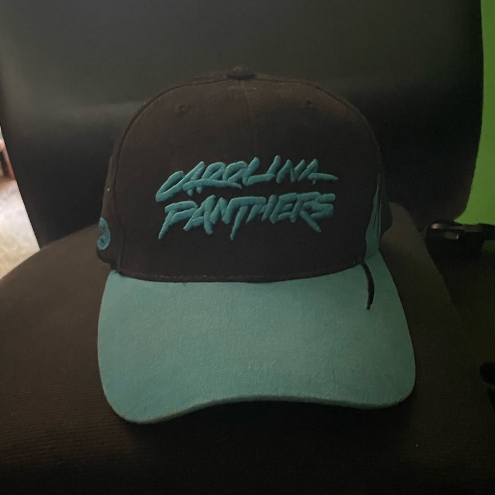 Vintage 90s Carolina Panthers Hat  SPL 28 Blue & Black adjustable one size